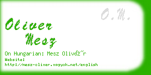 oliver mesz business card
